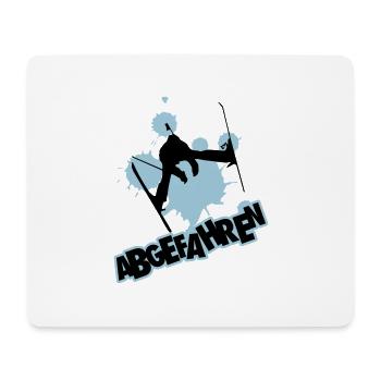 Skifahrer: abgefahren - Mousepad (Querformat) - Weiß - Vorne