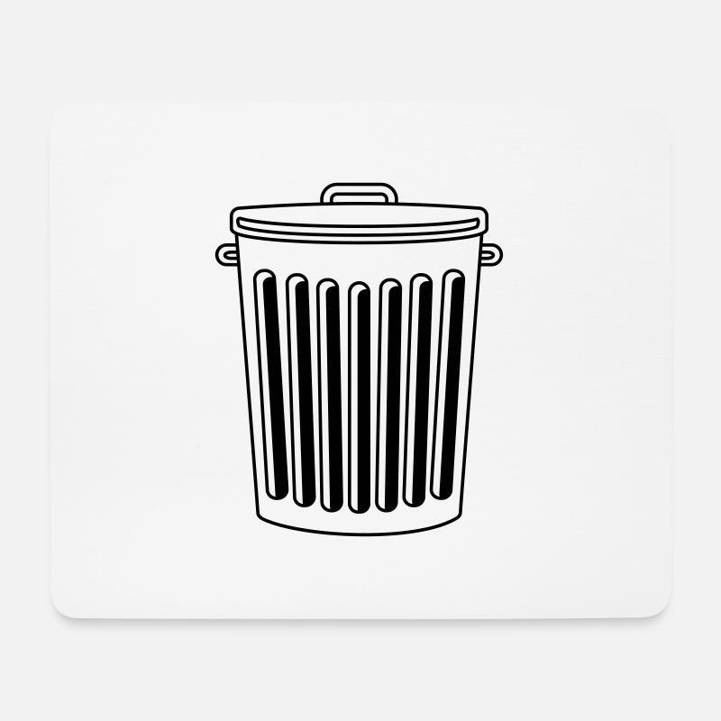 wegwerfen tonne muelltonne muelleimer muell dreck - Mousepad (Querformat) - Weiß