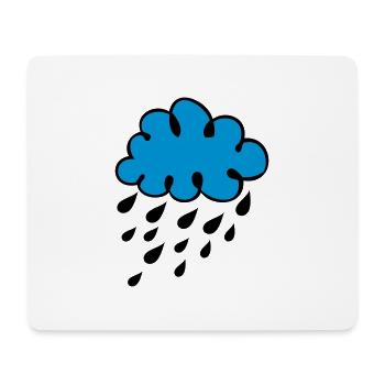 Cloud rain drop - Mouse Pad (horizontal) - white - Front
