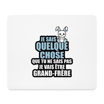 je vais être grand-frère - Tapis de souris (format paysage) - blanc - Devant