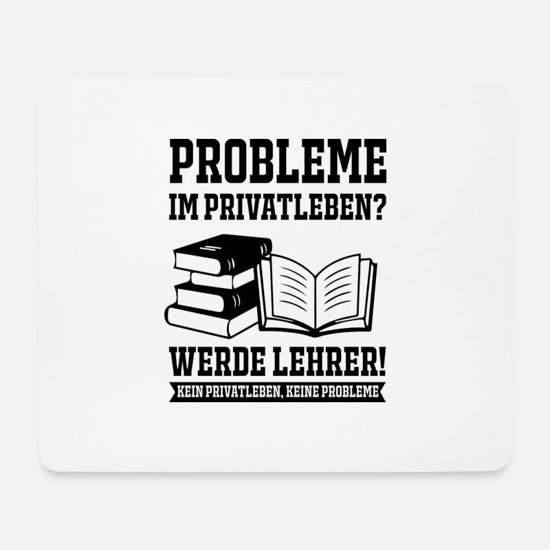 Lehrer Shirt · Werde Lehrer· Geschenk - Mousepad (Querformat) - Weiß
