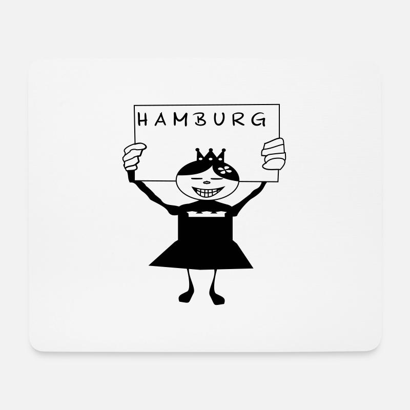 Hamburg - Mousepad (Querformat) - Weiß