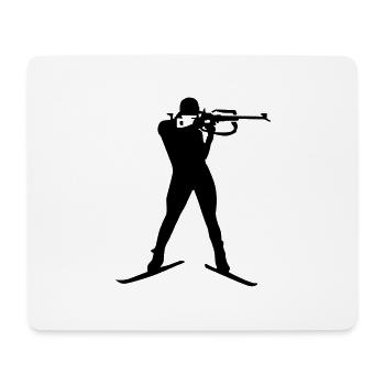 Biathlon - Mousepad (Querformat) - Weiß - Vorne