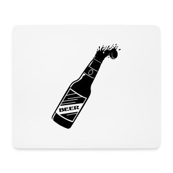 Bier Flasche - Mouse Pad (horizontal) - white - Front