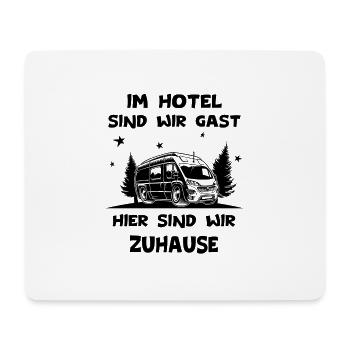 Camping Kastenwagen Shirt - Mousepad (Querformat) - Weiß - Vorne