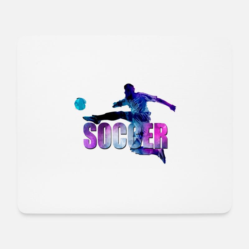 Soccer - Mousepad (Querformat) - Weiß