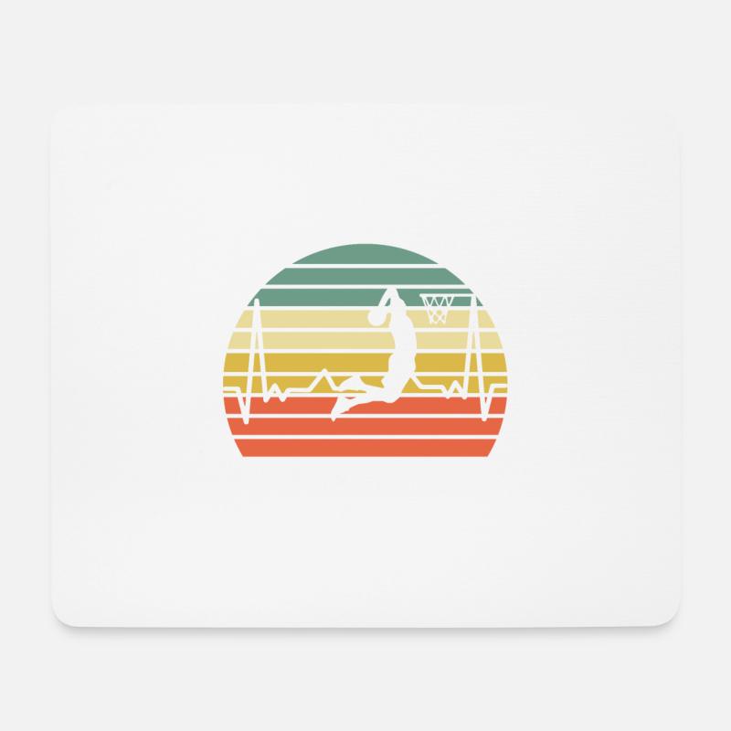 Basketball - Mousepad (Querformat) - Weiß