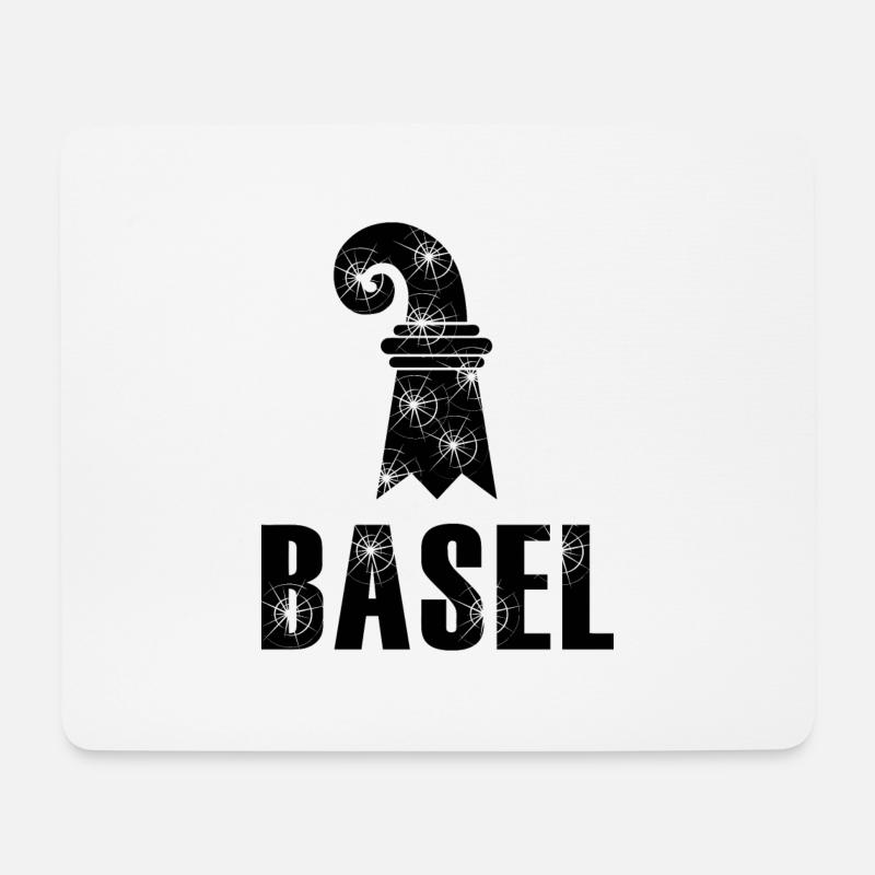 Basel - Mousepad (Querformat) - Weiß