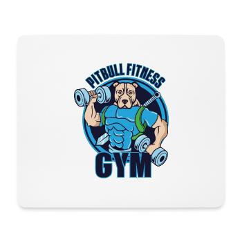 Pitbull Fitness Gym - Tapis de souris (format paysage) - blanc - Devant