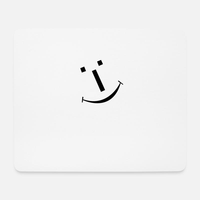 Smile - Mousepad (Querformat) - Weiß