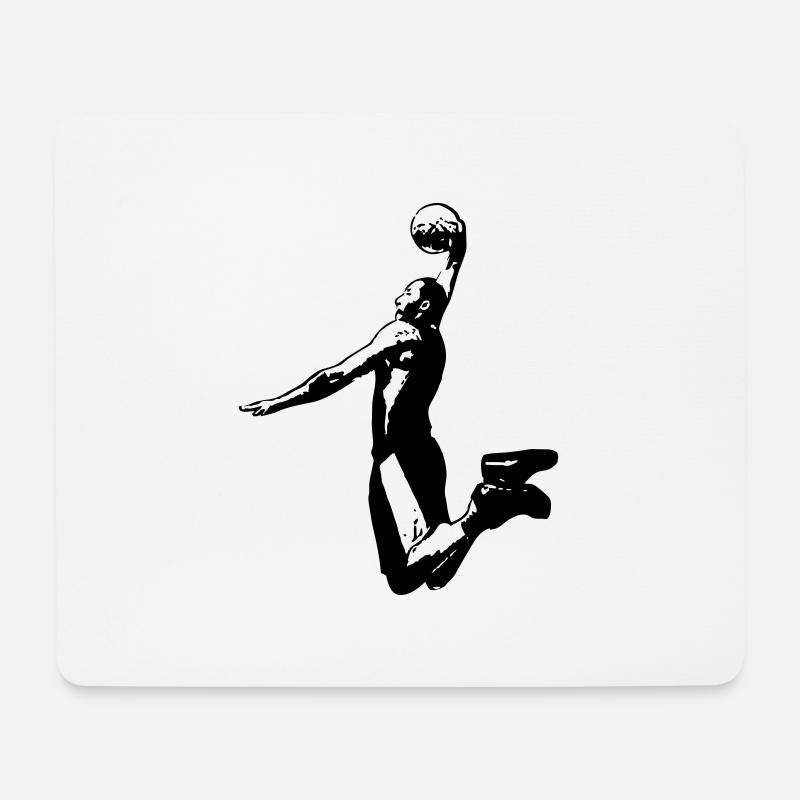 Basketball - Mousepad (Querformat) - Weiß