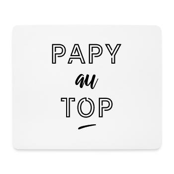 Papy au top - Tapis de souris (format paysage) - blanc - Devant