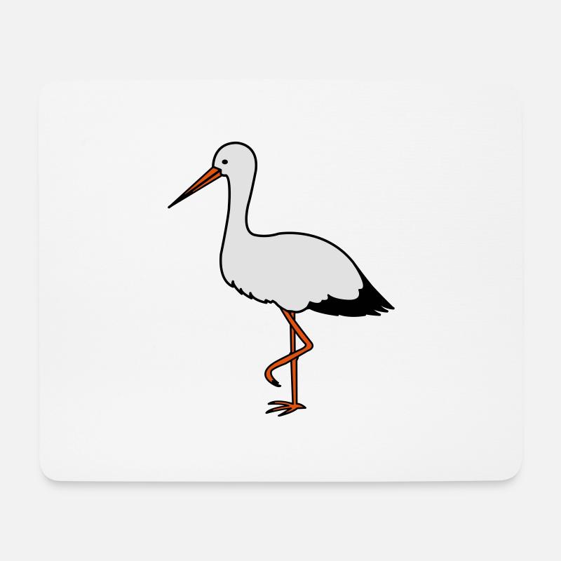 storch - Mousepad (Querformat) - Weiß