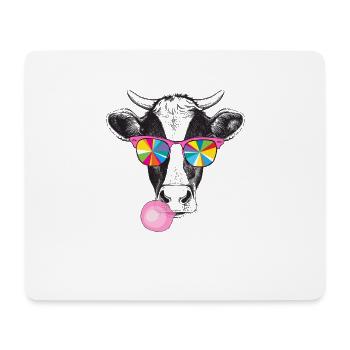 Kühler Kuhgummi - Mousepad (Querformat) - Weiß - Vorne