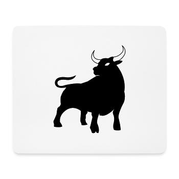 stier_01 - Tapis de souris (format paysage) - blanc - Devant