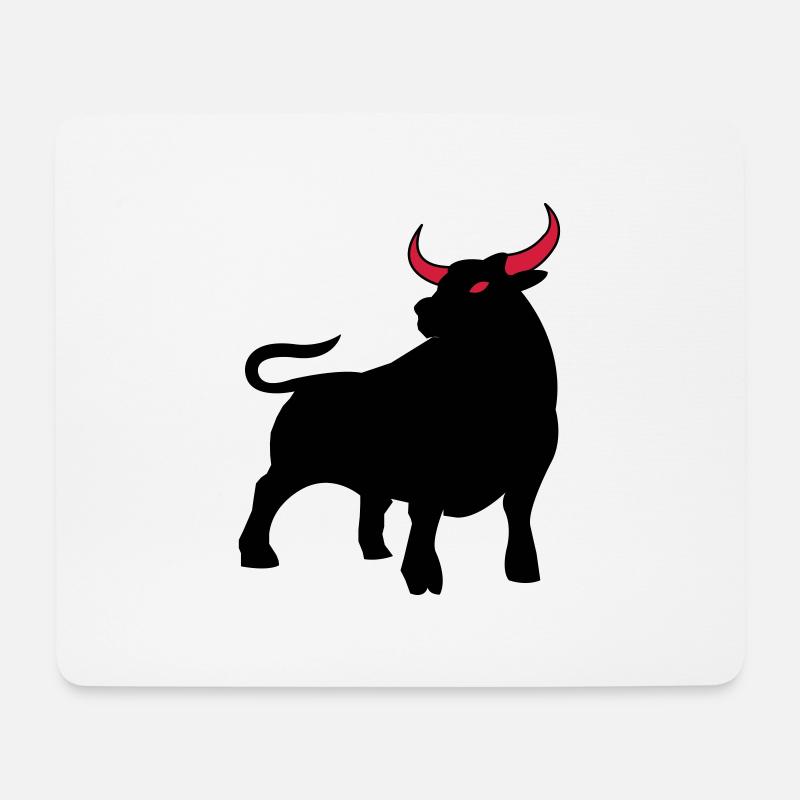 stier_02 - Mousepad (Querformat) - Weiß