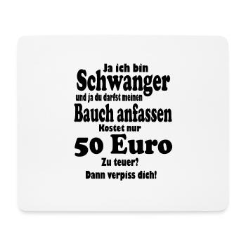 Schwanger Schwangerschaft Sprüche baby mama bauch - Mousepad (Querformat) - Weiß - Vorne