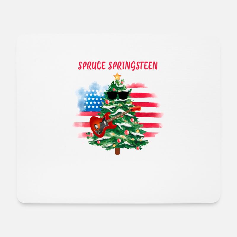 Fichte Springsteen - Mousepad (Querformat) - Weiß