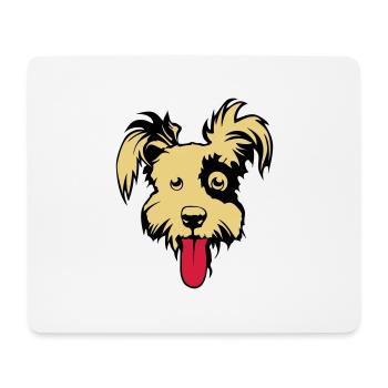 chien caniche dessin 202 - Tapis de souris (format paysage) - blanc - Devant
