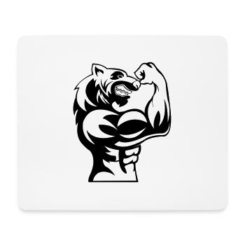 strong_wolf_001 - Mouse Pad (horizontal) - white - Front