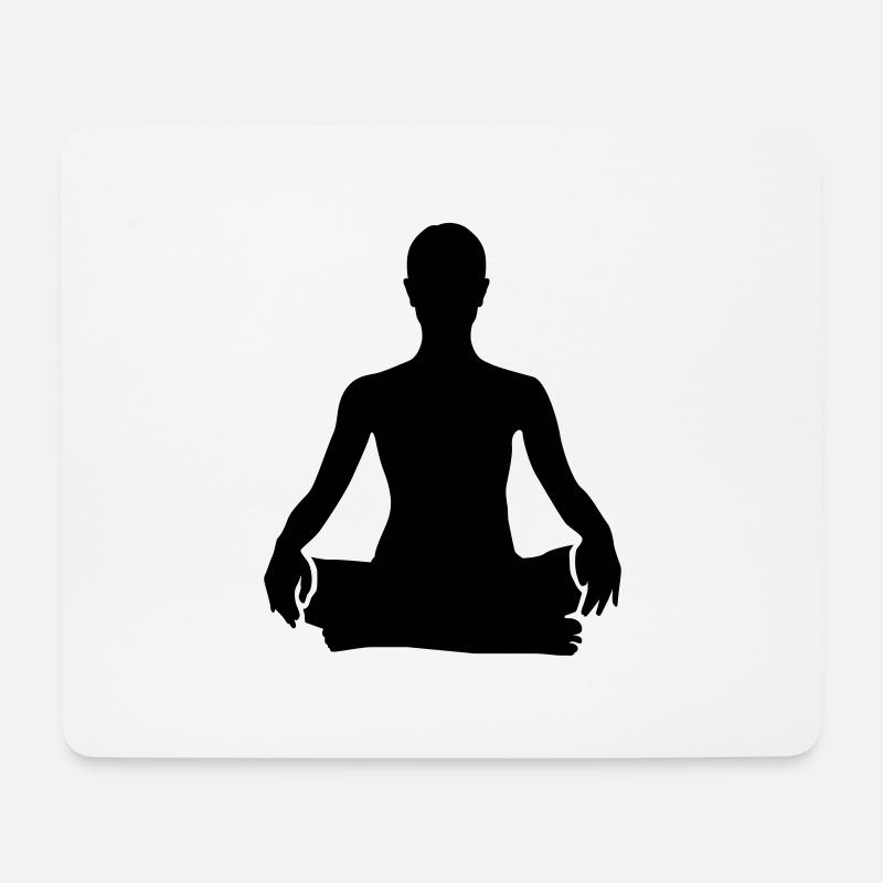 Meditation - Mousepad (Querformat) - Weiß
