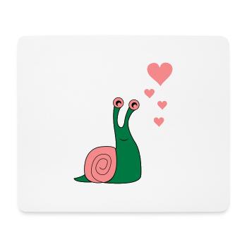 schnecke_verliebt_02 - Mouse Pad (horizontal) - white - Front