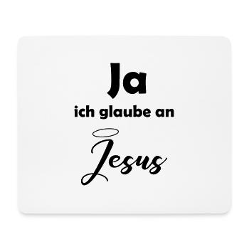 glaube_an_jesus - Mousepad (Querformat) - Weiß - Vorne
