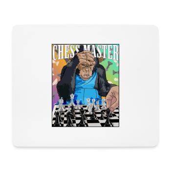 Jeu d’échecs Chimpanzé d’échecs cadeau - Tapis de souris (format paysage) - blanc - Devant