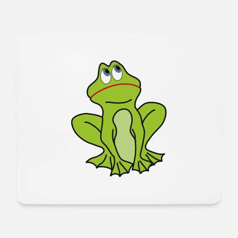 Frosch - Mousepad (Querformat) - Weiß
