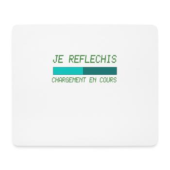 Je réfléchis chargement en cours - Tapis de souris (format paysage) - blanc - Devant