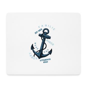 Anker Familie - Mousepad (Querformat) - Weiß - Vorne