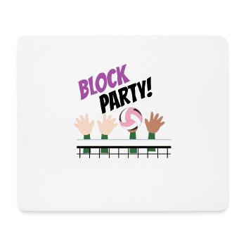 Block party volleyball team sport - Mousepad (Querformat) - Weiß - Vorne