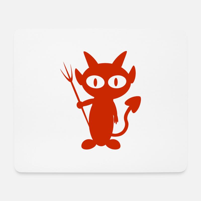roter Teufel - Teufelin / Teufelchen T Shirt - Mousepad (Querformat) - Weiß