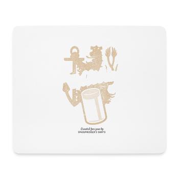 Düsseldorf T-Shirt Team Altbier - Mousepad (Querformat) - Weiß - Vorne