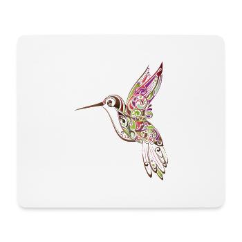 Künstlerischer Kolibri - Mousepad (Querformat) - Weiß - Vorne