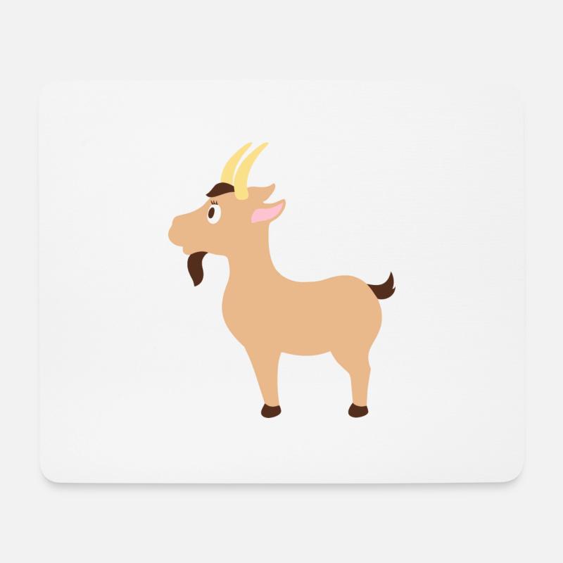 Ziege - Mousepad (Querformat) - Weiß