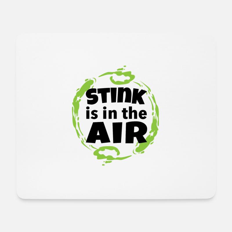 Gestank liegt in der Luft - Stink is in the air - Mousepad (Querformat) - Weiß