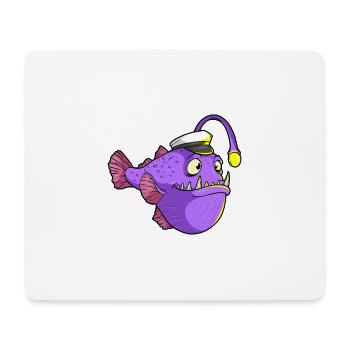 Fish with a flashlight - Mouse Pad (horizontal) - white - Front