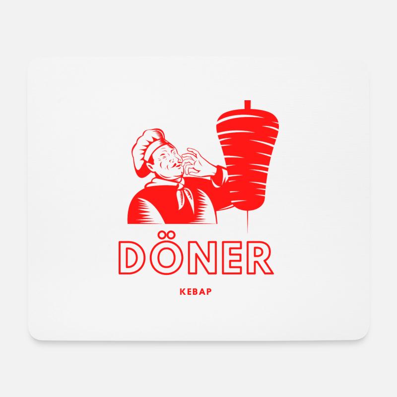 Döner Kebap Vintage retro Fast Food Berlin Klassik - Mousepad (Querformat) - Weiß