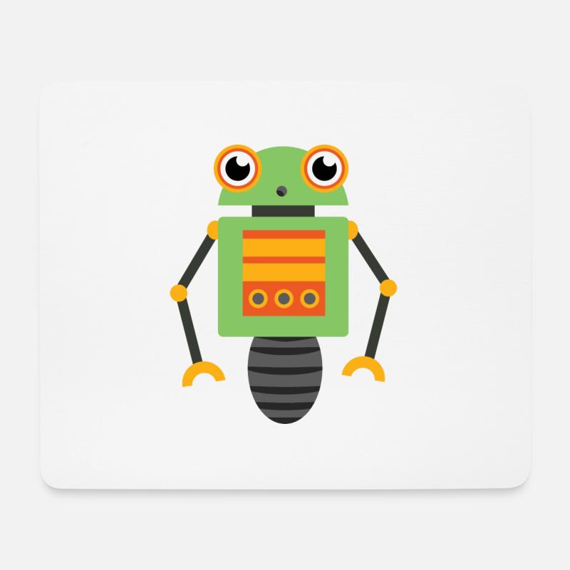 Roboter - Mousepad (Querformat) - Weiß