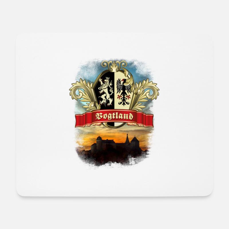 Vogtland - Mousepad (Querformat) - Weiß