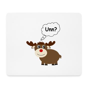 Saarländisch Dialekt unn? Elche Rentier Weihnachte - Mousepad (Querformat) - Weiß - Vorne