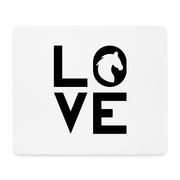 HORSE LOVE - Tapis de souris (format paysage) - blanc - Devant
