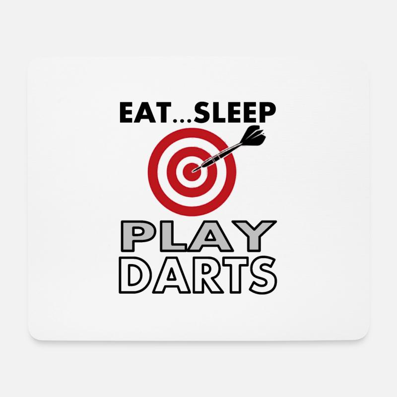 Dart spielen Dartspieler Dartpfeil Dartspruch - Mousepad (Querformat) - Weiß