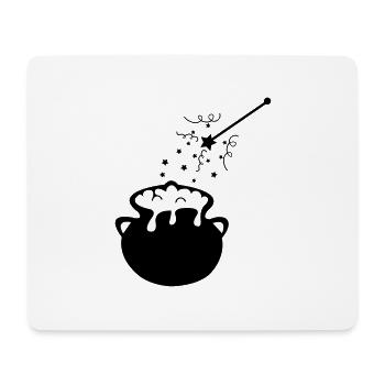 Wand Cauldron - Mouse Pad (horizontal) - white - Front