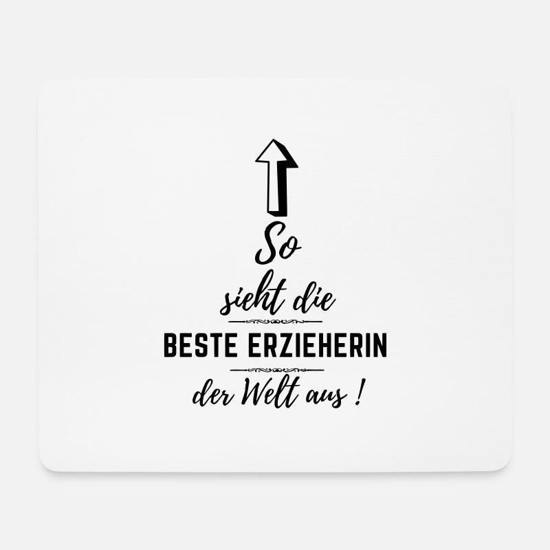 beste erzieherin der welt - Mousepad (Querformat) - Weiß