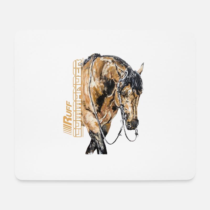 RUFF COMMANDER - Mousepad (Querformat) - Weiß