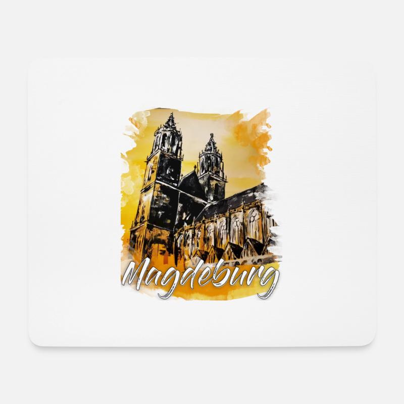 Magdeburg - Mouse Pad (horizontal) - white