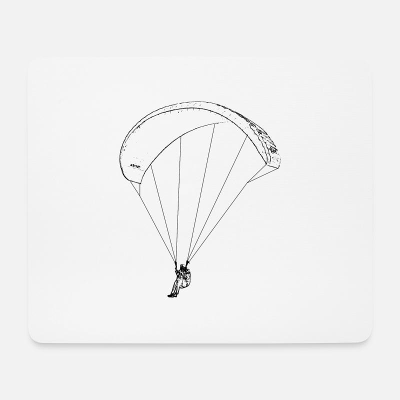 Paraglider - Mousepad (Querformat) - Weiß