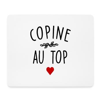 copine au top / humour copine - Tapis de souris (format paysage) - blanc - Devant
